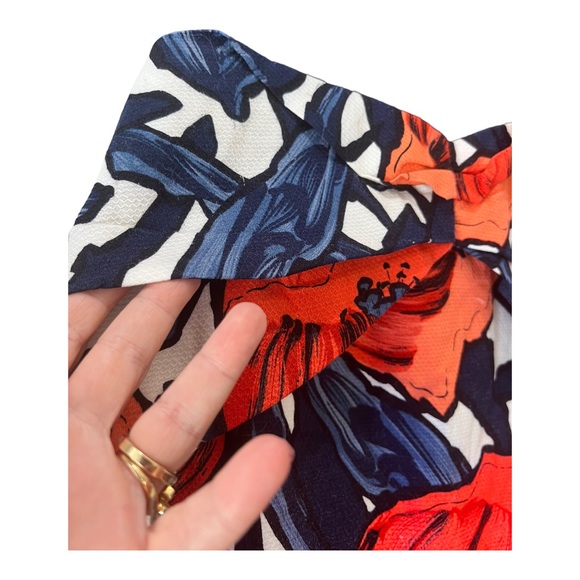 Anthropologie Moulinette Soeurs Navy & Red Poppies Fantastic Field Skirt Sz 6 - Picture 4 of 16